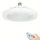 thumbnail image 3 of 1pc Ceiling Fan With Light, Modern 18inch Remote Control Enclosed Low Profile Ceiling Fan With Light 3 Speed LED Dimming 3 Colors 8 Invisible Bladeless Flush Mount Fan Light Bedroom, Offices, 3 of 3