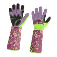 Magideal - 2 Piezas De Guantes Largos De Jardinería, Guantes De Jardín, Guantes De Trabajo Cómodos Multifuncionales, Guantes De Mujer Para Hombre, Para Deshierbe Violeta