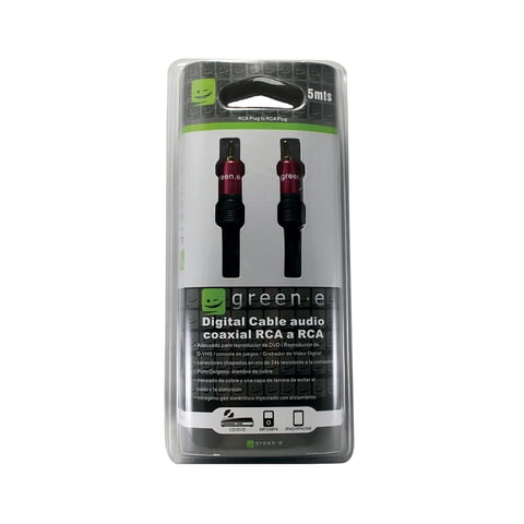 Green E - Cable Audio Coaxial / 5 Metros