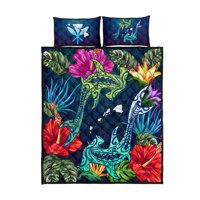 Milsleep - Juego De Cama Colcha Hawaii Shark Color Tropical