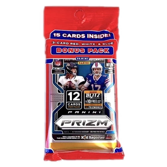 Cartas coleccionables Panini 2021 Prizm Fútbol - Pack de 15 cartas