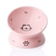 thumbnail image 1 of Cat Bowls Sweejar Ceramic, porcelana inclinada en relieve (rosa), 1 of 6