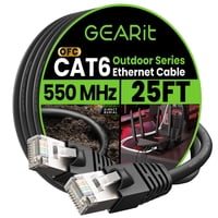 Cable Ethernet Gearit Cat6 Outdoor 25 Pies 23 Awg De Cobre Puro