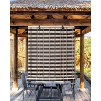 Todo Para El Hogar - Pack De 2 Cortinas Perciana Bambu 120X180 Esterilla Enrollable