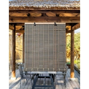 Todo Para El Hogar - Pack De 2 Cortinas Perciana Bambu 120X180 Esterilla Enrollable