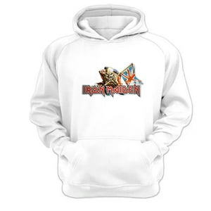 Genérico - Polerón Canguro Iron Maiden Blanco Talla Xs Unisex