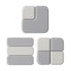 thumbnail image 2 of 3 Uds Protectores De Pared Tapón De Puerta Duradero Simple Para Pomos De Puerta Trasera De Silla Gris, 2 of 5