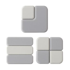 Magideal - 3X Protectores De Pared Tope De Puerta Protección Del Hogar Porte Pad Antichoque Protector De Pared Pad Parachoques De Puerta Almohadilla Anticolisión Gris