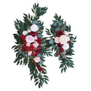 Bothyi - Flor Artificial Rústica Hecha A Mano Para Colgar Para Fiestas Arbor Ornamento Rojo