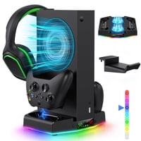 Base Ventilador Refrigerante Aaronmei Para Xbox Series S Con Dock Cargador Y Luces Rgb