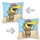 thumbnail image 2 of Wally Gator Fundas de almohada de terciopelo con tema, regalos de funda de almohada, decoración para el hogar, cojín de lanzar, regalo de cumpleaños para fans y parejas.30*30cm., 2 of 6