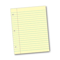 Filler Paper School Smart Perforado Con 3 Orificios, 100 Hojas Amarillas