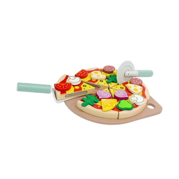 Juguetes De Madera Para Pizza, Regalos De Cumpleaños, Juguetes Para Cortar Comida Para Niños Pequeños