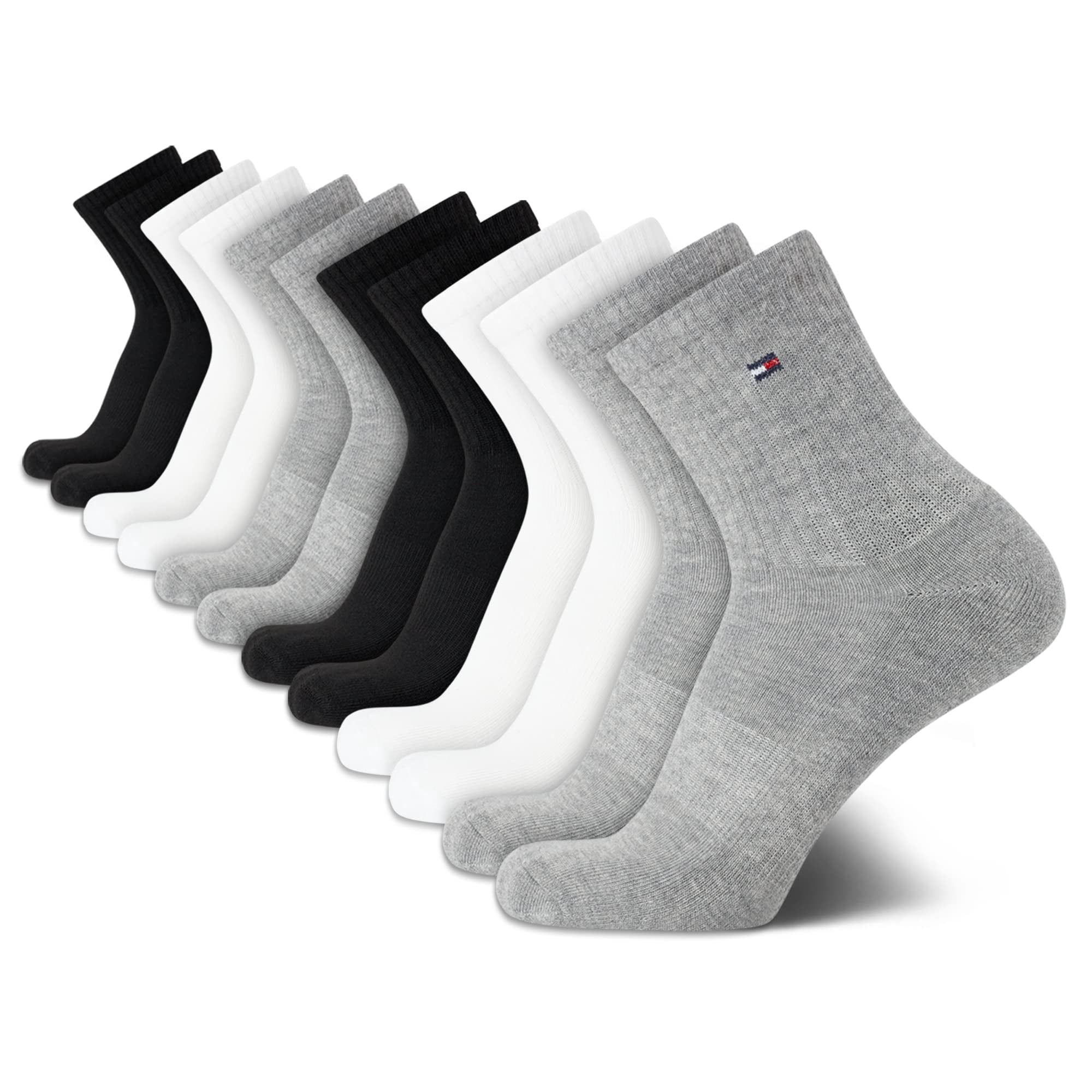 Calcetines Tommy Hilfiger Para Hombre, Paquete De 12 Unidades, Grises, Tallas 7-12