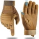 thumbnail image 1 of Guantes tácticos de dedos completos para hombre, ajustables, con pantalla táctil, para airsoft, motocicletas, ciclismo, senderismo, trabajo, deportes al aire libre (bronceado, mediano)., 1 of 5