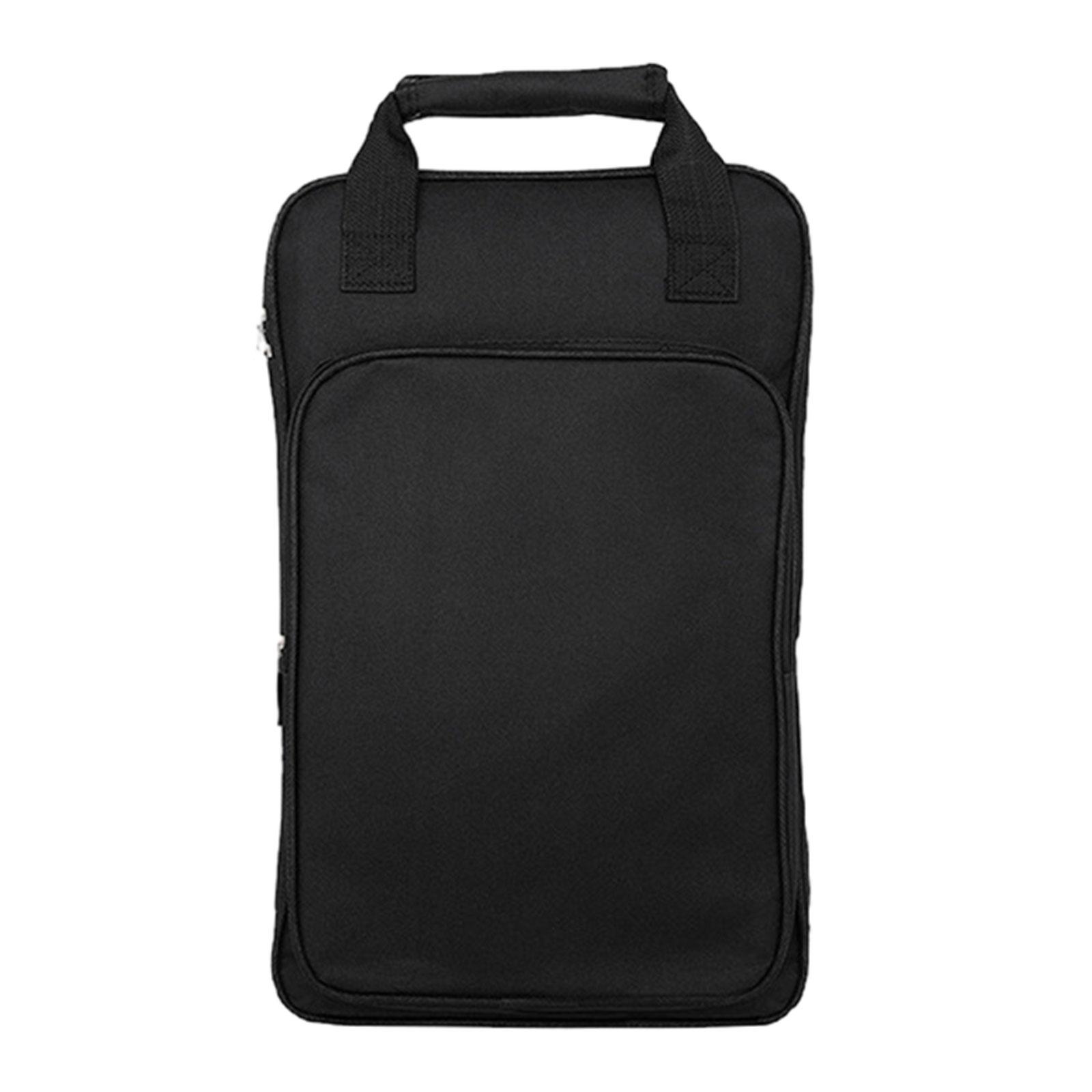 Magideal - Bolsa De Mazo De Baqueta Profesional, Baquetas De Percusión, Funda, Soporte, Bolsa De Almacenamiento De Baquetas Colgantes Para Cepillos, Varillas, Negro