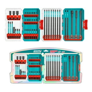 Total - Juego Puntas Destornillador Y Tuercas 44 Piezas Tota