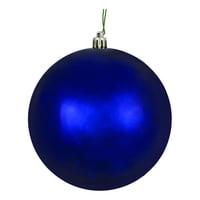 Ornaments Vickerman, Plástico Brillante, Azul Medianoche, 4 Cm, Juego De 6