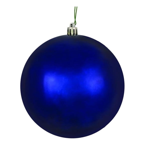 Ornaments Vickerman, plástico brillante, azul medianoche, 4 cm, juego de 6