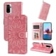 thumbnail image 1 of Funda tipo cartera FOXDOCK para Xiaomi Redmi Note 10s 4G , diseño girasol en relieve, cuero PU, cierre magnético, soporte y tarjetero, 1 of 5
