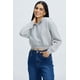 thumbnail image 2 of Polerón Mujer Medio Zipper Crop Gris Melange, 2 of 4