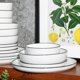 thumbnail image 5 of Juego de vajilla Gibson Home Oslo de porcelana, 16 piezas, color blanco, 5 of 7