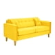 thumbnail image 2 of Sofa New Retro 3c + 2 Pouf Felpa 01 Amarillo, 2 of 6