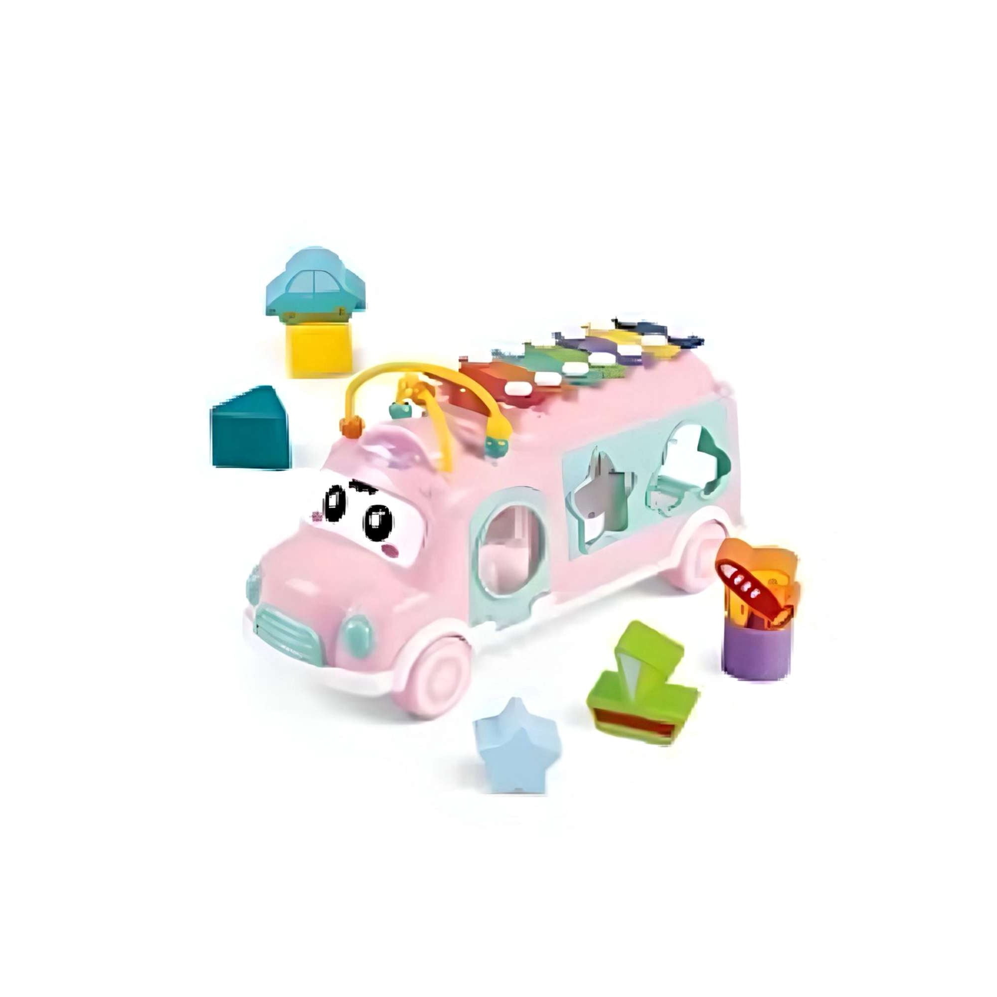 Genérico - Bus De Actividades Didácticas Xilófono Y Clasificador De Formas Rosa