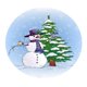 thumbnail image 3 of Pa?o redondo de Navidad para mesa de cocina de 120 cm Mu?eco de nieve, 3 of 5