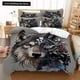 thumbnail image 1 of Wolf Duvet Cover Set Wolf with Mechanical Eye Bedding Set for Kid Teens Adults 3d Printing Queen King Size Polyester Quilt Cover, 1 of 5