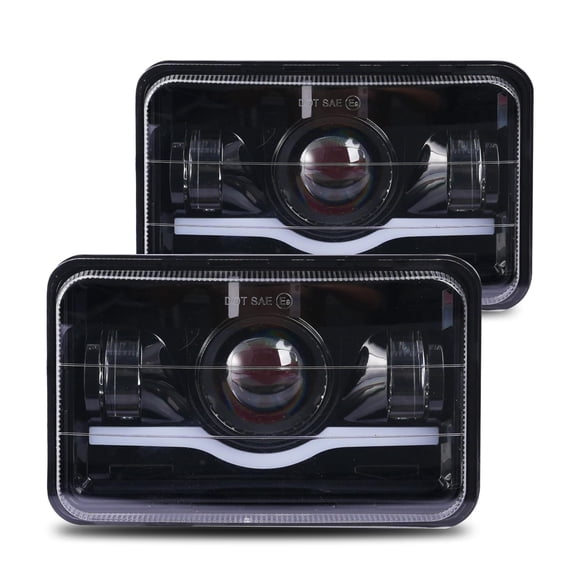 Faros LED zoomto 4x6 Ojo de Diablo Rojo (2 piezas)