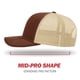 thumbnail image 3 of Gorra de béisbol Richardson 112 Trucker Snapback Split Marrón/Caqui, 3 of 7
