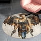 thumbnail image 4 of Alfombra Redonda Desmarcar Resident Evil Felpa Coral 60cm, 4 of 6