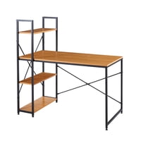 Klik Muebles - Escritorio Industrial Home Office Con Repisas Oslo - Madera Clara