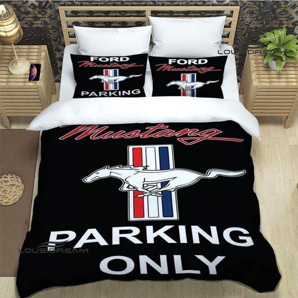Mustang car logo printed Bedding Sets exquisite supplies set duvet cover bed comforter set bedding set luxury birthday gift Bed Sheets
