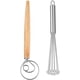 thumbnail image 1 of batidores de cocina, batidor de masa danés, batidor de alambre de acero inoxidable, apto para cocinar, remover, batir (30,5 cm, 33 cm), 1 of 7