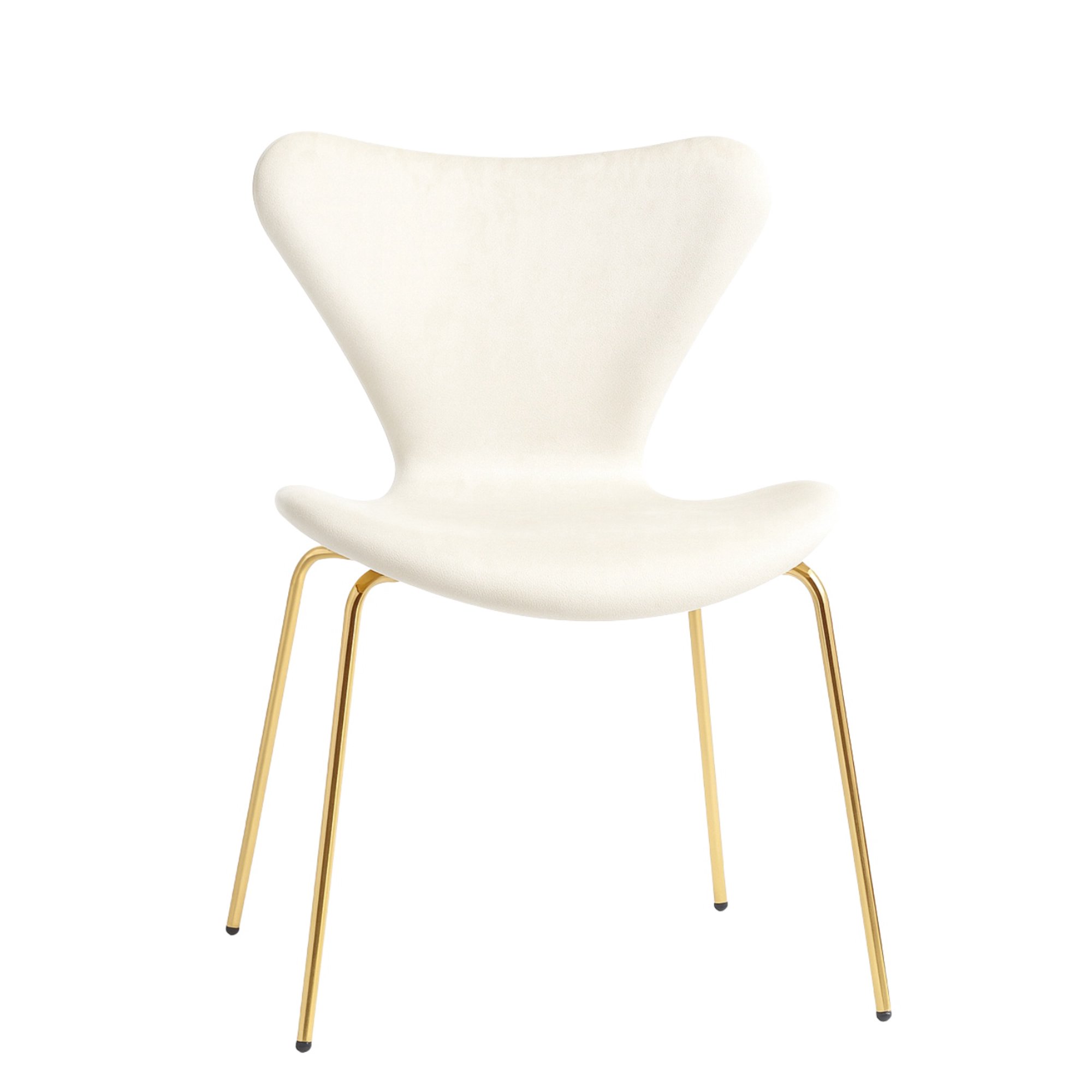 Habita2 Chile - Silla Jlove Velvet Gold - Blanco