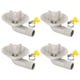 thumbnail image 1 of Conector de manguera de drenaje de aire acondicionado de 25 mm Uxcell, 4 piezas conector de drenaje universal con abrazadera, estilo blanco 4, 1 of 5