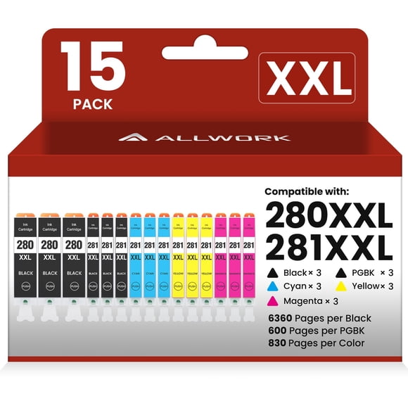 Cartucho De Tinta 280xxl 281xxl Compatible Paquete De 15