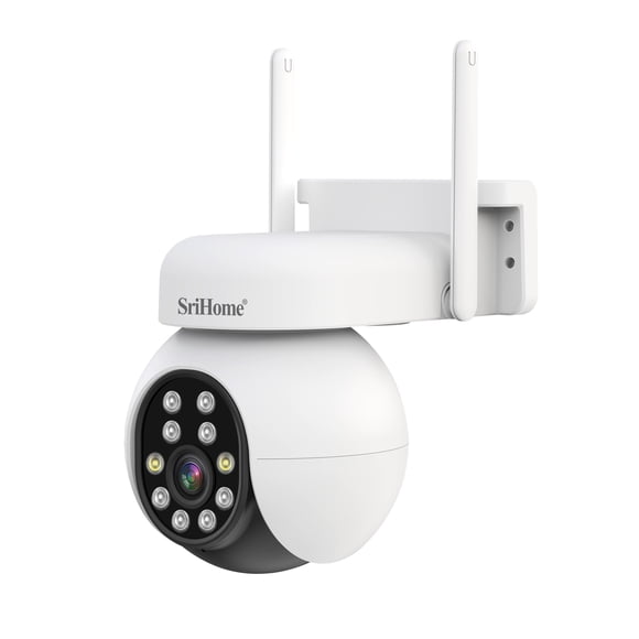 Cámara IP PTZ Srihome SH052B 5MP WiFi Exterior IP66 H.265 Visión Nocturna Color