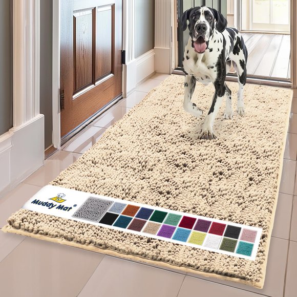 Alfombra Muddy Mat 183 cm Beige Microfibra Absorbente