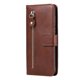 thumbnail image 4 of Funda tipo cartera para Motorola Moto G15 Power con bolsillo con cremallera y ranuras para tarjetas – Función de soporte Marrón, 4 of 5