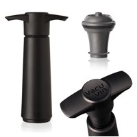 Bomba Wine Saver Vacu Vin, Negra, Con Tapón De Vacío