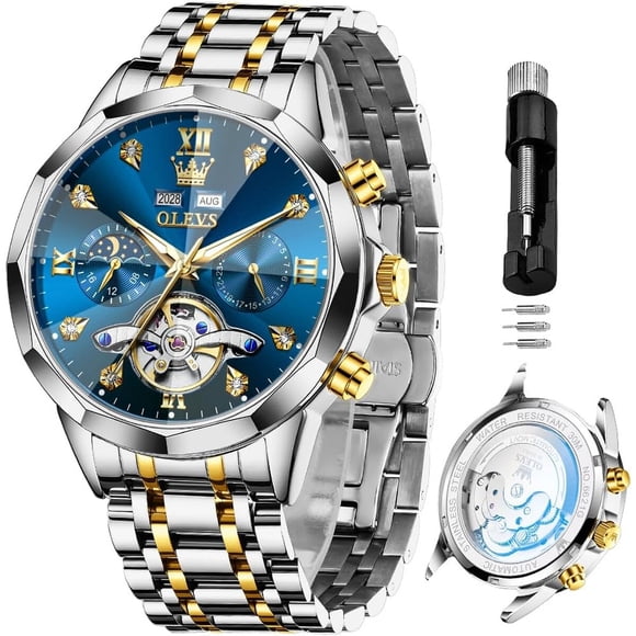 Reloj OLEVS Automático Esqueleto Tourbillon Bicolor 316L