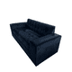thumbnail image 3 of Sofa Dos Cuerpos Negro Felpa, 3 of 3