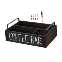 Bothyi - Organizador De Estación De Café, Almacenamiento De Cápsulas De Café De Madera Para Fiesta En Casa, Restaurante, Negro
