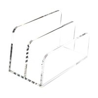Magideal - Stand De Clasificación De Correo Acrílico Claro 2 Compartimentos Almacenamiento De Documentos Organizador De Archivos De Encimera Ligera Para Letras