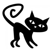Rienda Libre Graphics - Decomural Creepy Cat Halloween Ws-17117