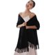thumbnail image 2 of Bufanda RIIQIICHY 203 cm Negra Pashmina Chal Envolvente, 2 of 8