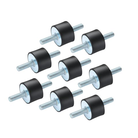 Ioensy - 8 Piezas Pernos De Goma Amortiguador M8 Soportes De Goma Para Motores Bomba De Agua Doble Cabeza